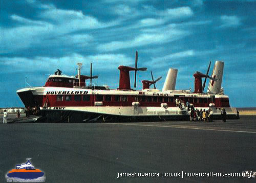 SRN4 Swift (GH-2004) with Hoverlloyd -  (credit: The <a href='http://www.hovercraft-museum.org/' target='_blank'>Hovercraft Museum Trust</a>).